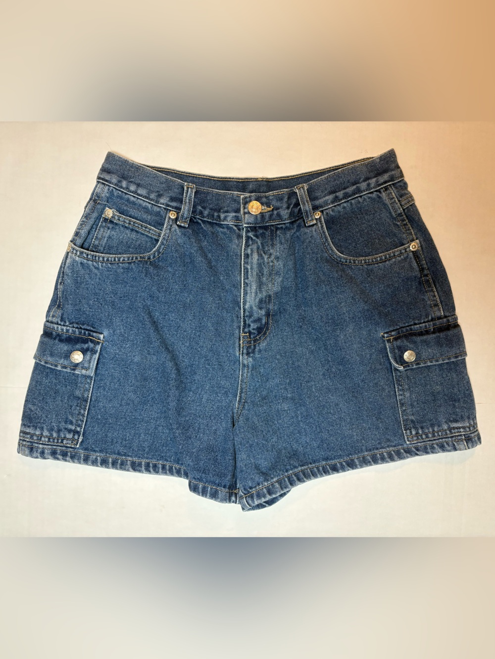 Too Hot VTG Y2K 100% Cotton Denim Jean Cargo Shorts Size 10